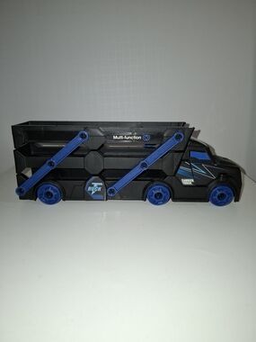 Misco Toys Multi-Function Black and Blue Toy Car Carrier Truck